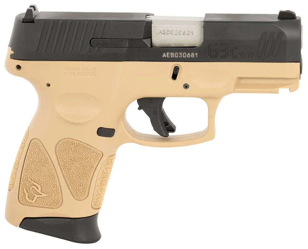 Taurus G3C Compact 9mm Luger Pistol 3.26" Tan 1G3C931T