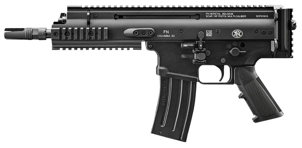 FN SCAR 15P 5.56 NATO 30+1 7.50" Chrome-Lined Barrel Alum Rec Flash Hider A2 Polymer Grip Picatinny Rails Black 38101240