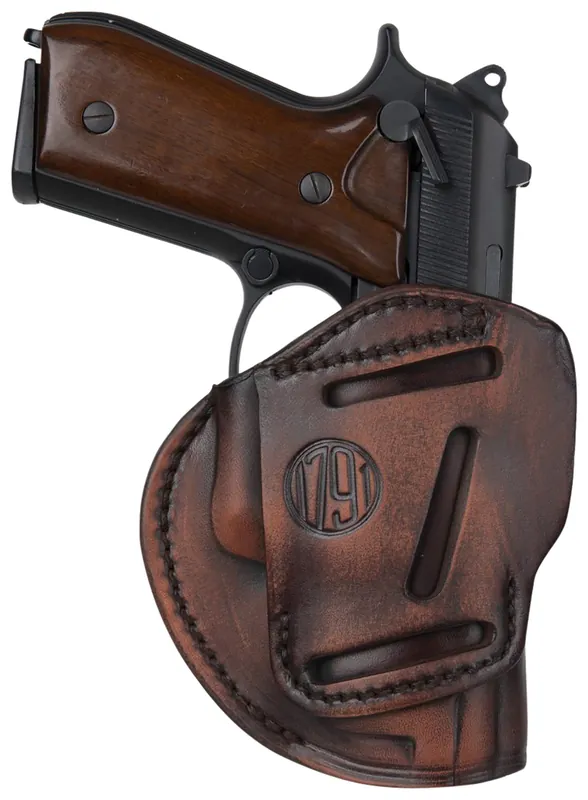 1791 Gunleather 3-Way OWB Size 05 Vintage Leather Fits Glock 17/HK VP9/MP9 RH/LH