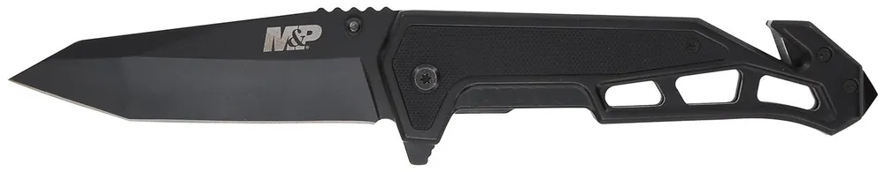 Smith & Wesson Knives M&P Body Guard Folding Plain Black SS Blade 5.26" Black Steel G10 Handle