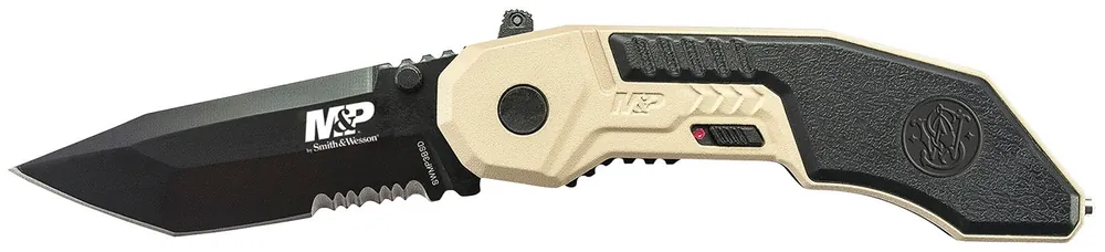 Uncle Henry M&P M.A.G.I.C. 2.80" Folding Part Serrated Black Oxide 4034 SS Blade 4.30" Aluminum Handle