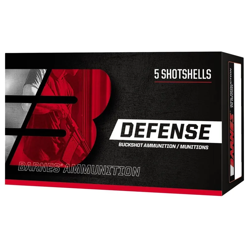 Barnes Bullets Defense 20 Gauge 2.75" 17 Pellets 3 Buck Shot 5 Shells Per Box