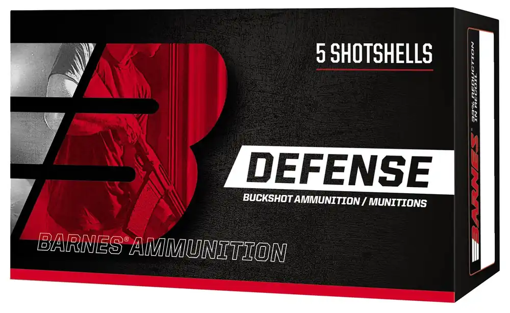 Barnes Bullets Defense 12 Gauge 2.75" 4 Buck Shot 5 Shells Per Box