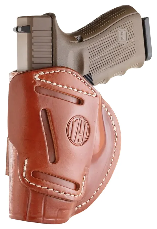 1791 Gunleather 4-Way IWB/OWB Size 06 Classic Brown Leather Belt Clip RH/LH
