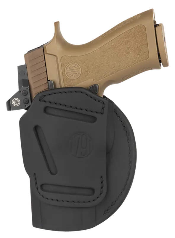 1791 Gunleather 4-Way IWB/OWB Size 06 Black Leather Belt Clip RH/LH
