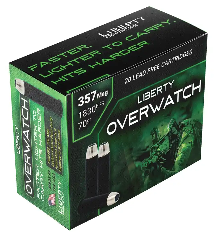 Liberty Ammunition OverWatch 357 Mag 70 Gr. Open Cavity Design 20/Box