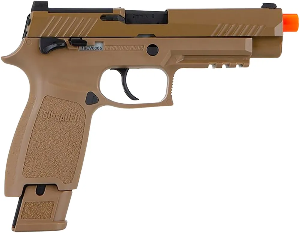 Sig Sauer Airguns Proforce M17 Air Soft Green Gas 6mm Plastic BB 21rd, Coyote Tan, Optic Cut Slide, Polymer Grips