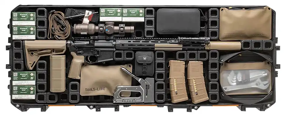 Magpul DAKA Grid Organizer Black Polypropylene for Pelican 730 Vault Tactical Rifle Case
