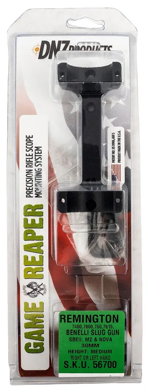 DNZ Game Reaper Black Aluminum Medium Rings 30mm Tube Fits Remington 7400/7600/7615/750