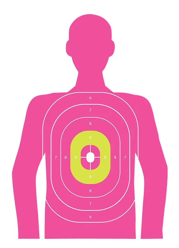 Allen EZ-Aim Wall Paper Handgun Works with Handgun/Shotgun/Airsoft Gun/BB Guns/Pellet Gun 12 x 18 Pink