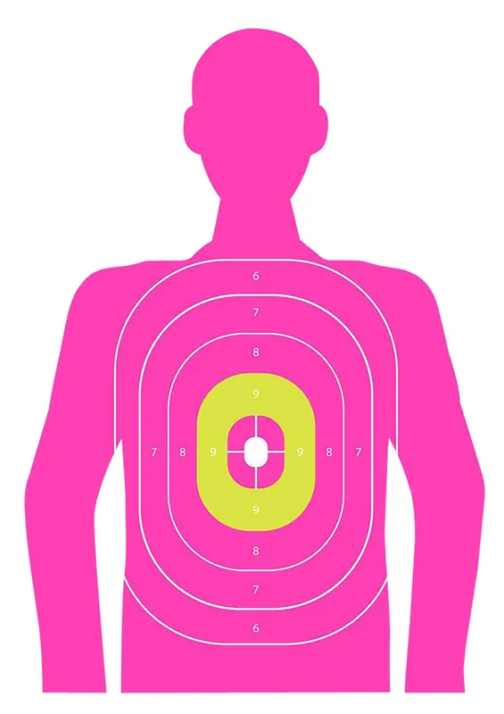Allen EZ-Aim Silhouette Wall Paper Handgun Works with Handgun/Shotgun/Airsoft Gun/BB Guns/Pellet Gun Pink 3 Pack