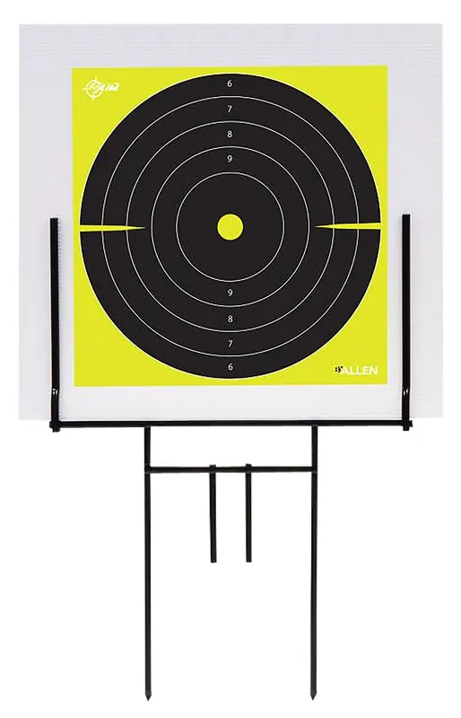 Allen EZ-Aim Portable Range Target Stand Black Steel 18" W x 19" H Standing Includes 2 Adhesive Targets