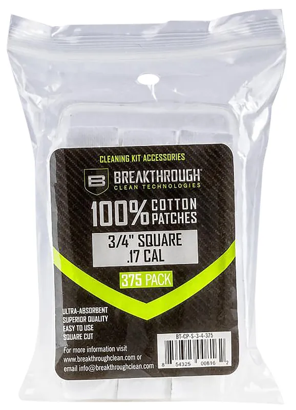 Breakthrough Clean Square Patches .17/.177 Cal.