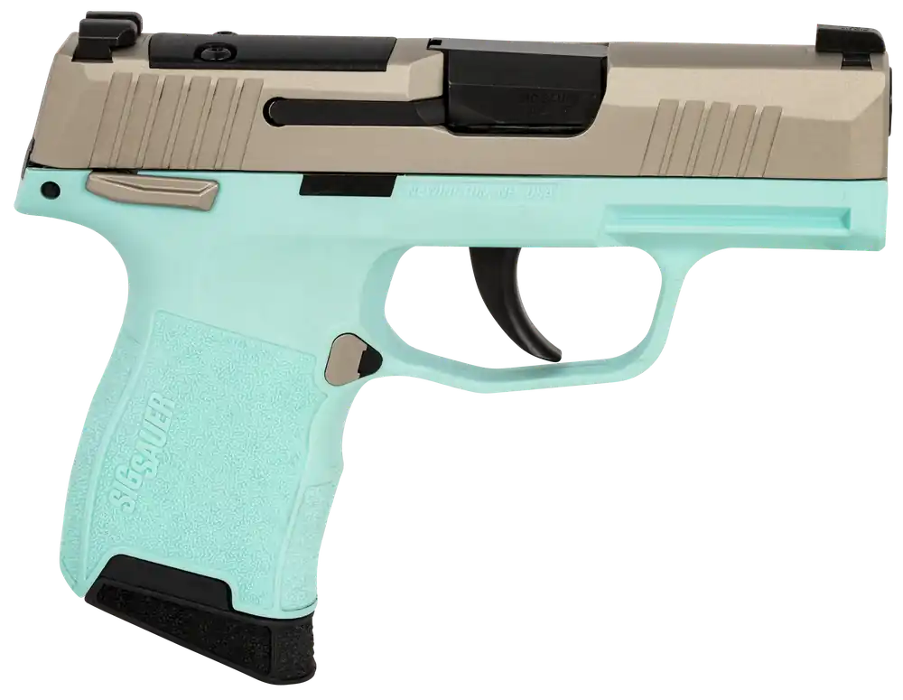 SIG P365 380 ACP Pistol 3.1" 10+1 X-RAY3 Sights Robins Egg Blue 365389REBMS