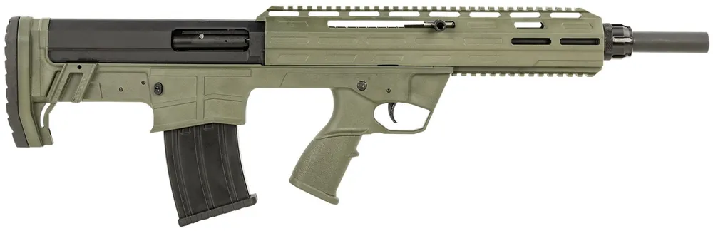 Tokarev USA TBP 12 Gauge with 18.50" Barrel, 5+1 Capacity, Black Metal Finish & OD Green Adjustable Cheekrest Stock