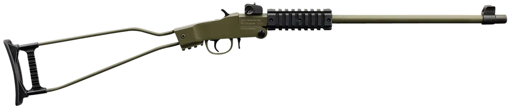 Chiappa Firearms Little Badger .22LR 16.50" 1rd OD Green Metal Finish Underfolding Wire Stock Adjustable Sights 500266