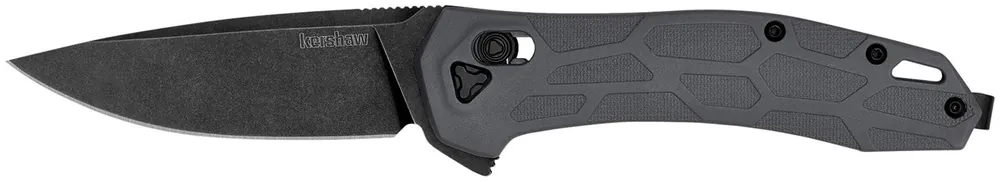 Kershaw Covalent Mid-Size 3.20" Folding Drop Point Plain Black Oxide Blackwash D2 Steel Blade