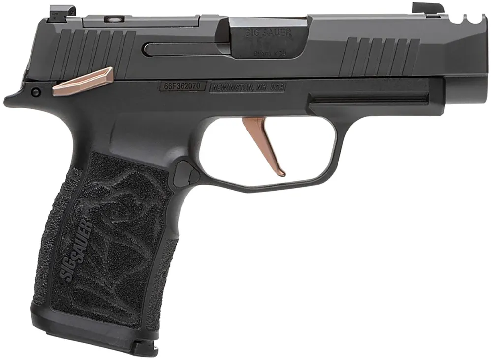 SIG P365XL Rose 9mm Pistol 3.1" Black/Rose Gold NS OR 365XL9ROSEMS