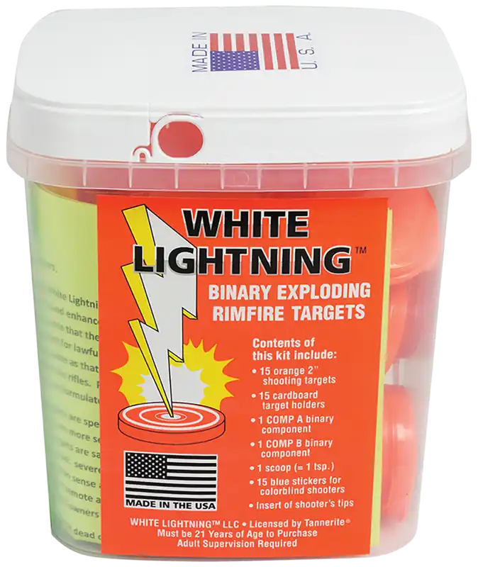 Tannerite White Lightning White Vapor Rimfire Rifles Firearm Includes Catalyst/Cardboard Target Holders