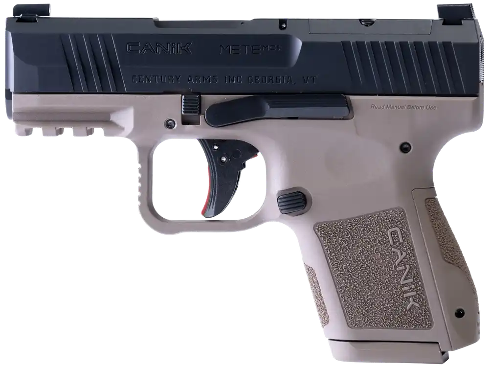 Canik METE MC9 9mm 3.18" 12+1/15+1 FDE Polymer Frame Black Barrel Black Slide Optic Ready HG7620BDN