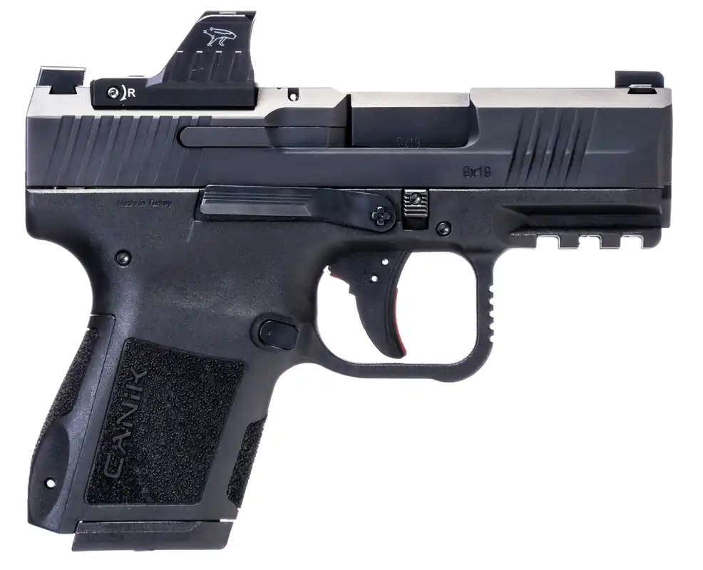 Canik METE MC9 9mm 3.18" 10+1 MeCanik MO1 Optic Polymer Frame Steel Slide Co-witness Sights Black HG7620VN