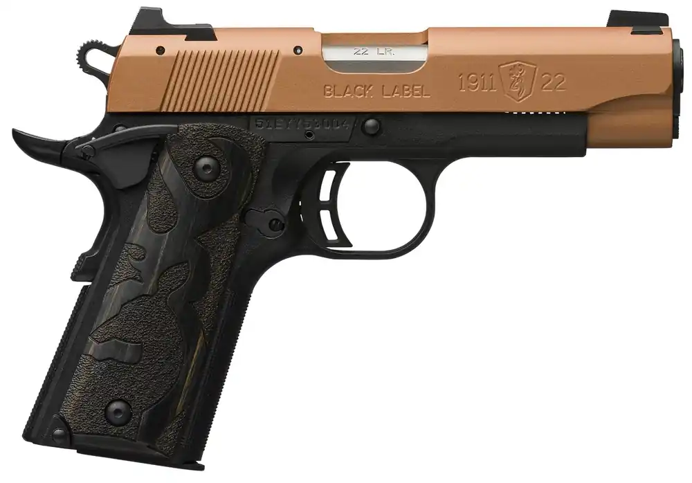Browning 1911 Black Label Compact 22 LR Pistol 3.63" 10+1 Matte 051896490