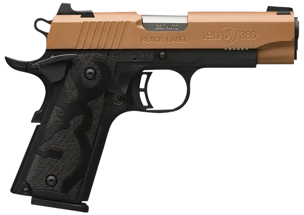 Browning 1911 Black Label Compact .380ACP 10+1 3.63" Stainless Barrel Copper Cerakote Slide Black Polymer Frame 051988492