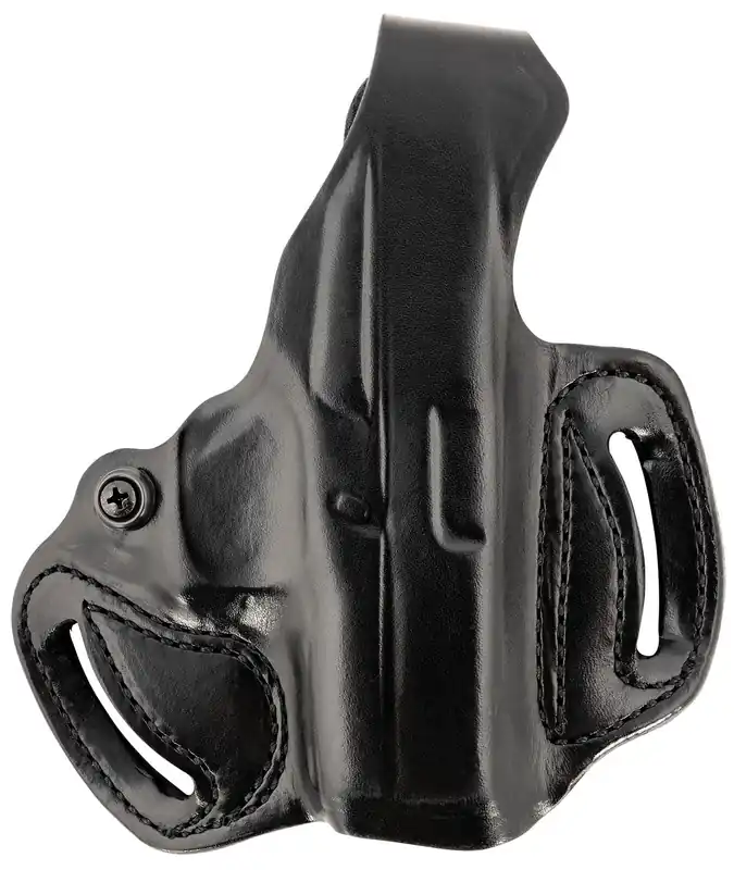 DeSantis Gunhide Thumb Break Mini Slide OWB Black Leather Belt Slide Fits Glock 43/43x/48 1.75" RH