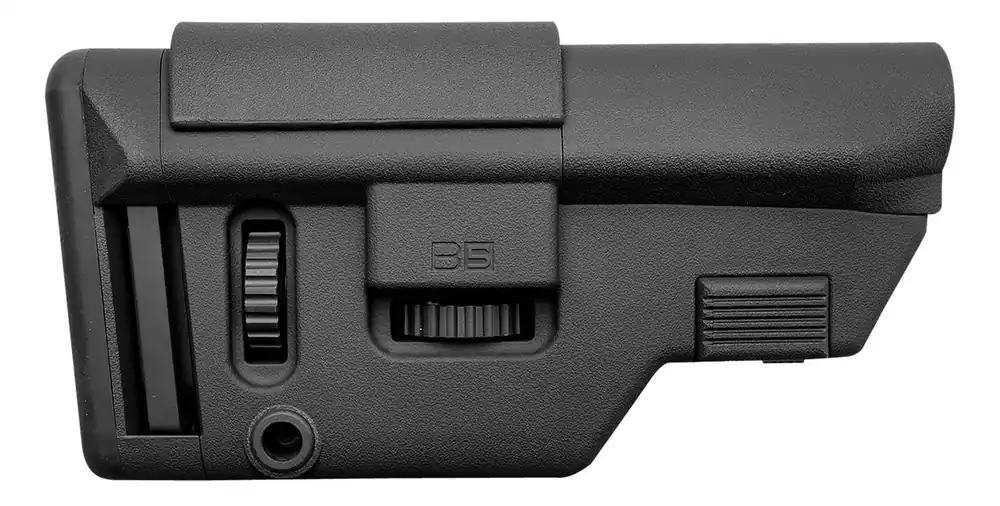 B5 Systems Precision Black Synthetic Adjustable with Cheek Riser Fits AR-Platform