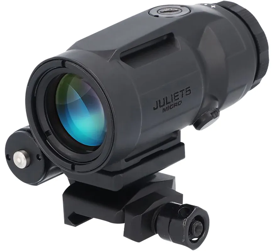 Sig Sauer Electro-Optics JULIET5-Micro 5 X Magnifier Magnifiers Black 5 X 24mm Push Button Flip to Side