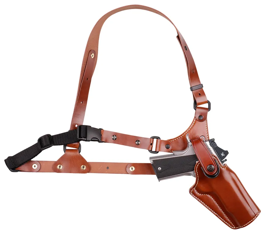 Galco Great Alaskan Fits Chest Up To 54" Tan Leather Shoulder/Torso Strap Fits Springfield XDM Elite RH