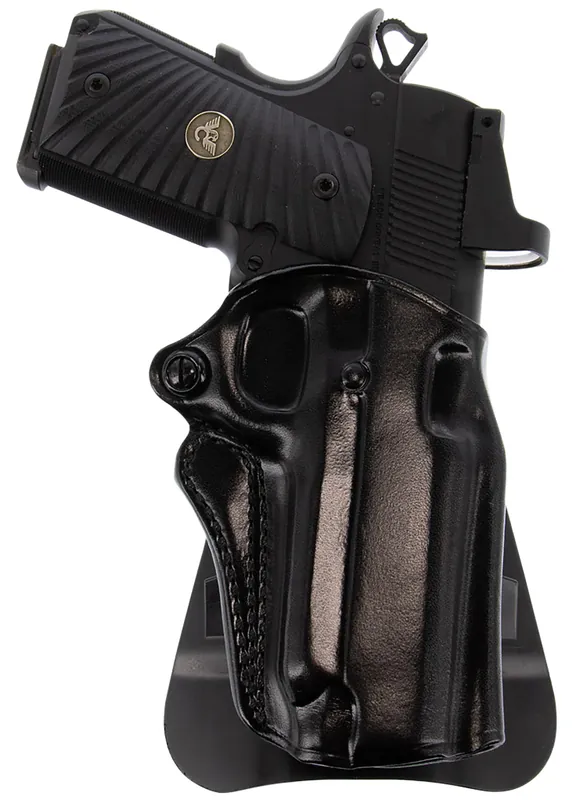 Galco Speed Master 2.0 OWB Black Leather Paddle Fits Mossberg MC1sc/Ruger Max-9/S&W M&P Shield Plus/Shield 3"9/40 & 2.0 9/40 RH