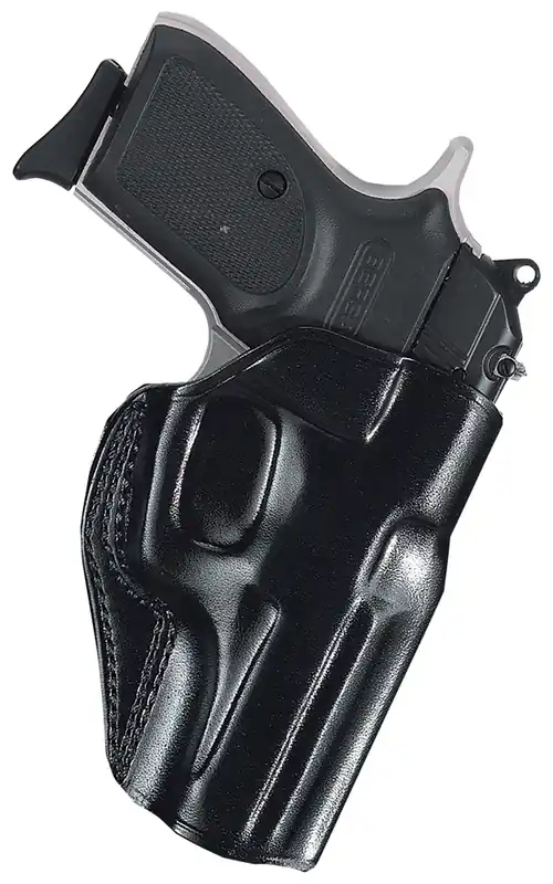 Galco Stinger OWB Black Leather Belt Slide Fits S&W M&P .380 Shield EZ Fits 3-3.30" Barrel RH