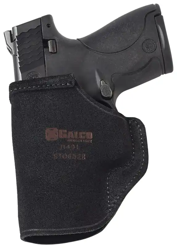 Galco STO858B Stow-N-Go IWB Black Leather Belt Clip Fits S&W M&P 380EZ RH