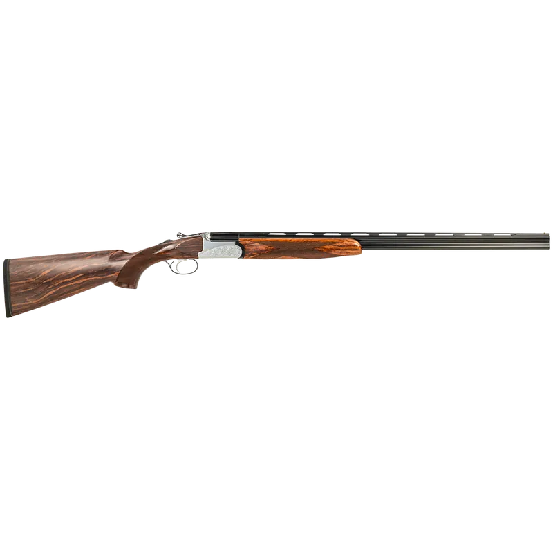 Fausti Usa, Inc Caledon 410 Gauge 3" 2rd 26" Blued Barrel, Engraved Stainless Rec, Wood Laser Grain Stock