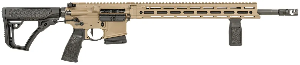 Daniel Defense DDM4 V7 Pro *CA Compliant 5.56 NATO 18" 10+1 Overmolded Stock/Grip Geissele Trigger Black/FDE 0212811090055