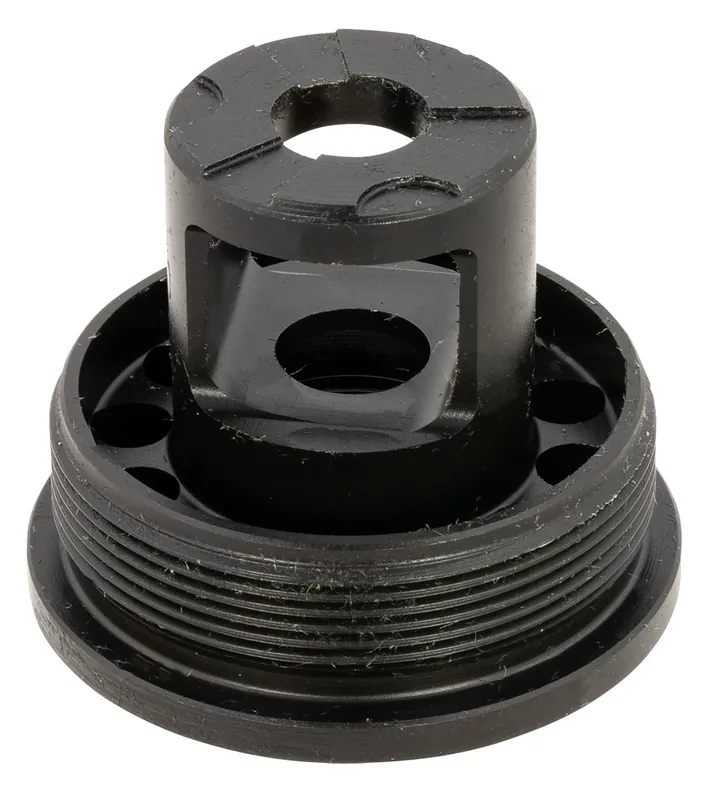 Advanced Armament Company Flange Indexing Direct-Thread Adapter 5/8"-24 tpi, Muzzle Brake Design, 1-3/8"-24 tpi Socket