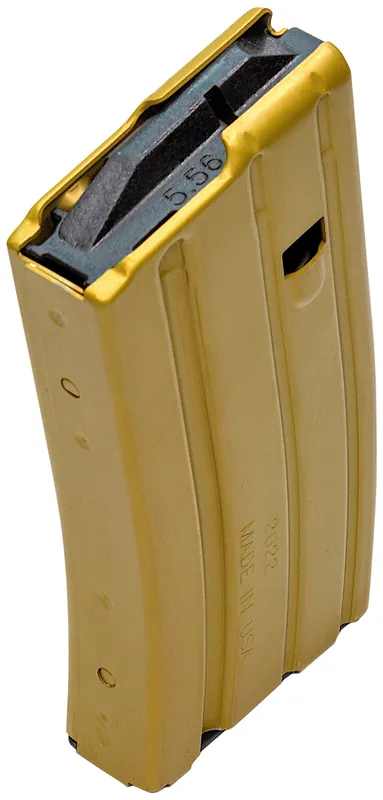 C Products Defense Inc AR-15 CPD Duramag Speed 20rd 300 BO/.223 Cal/5.56 Fits AR-15 Desert Gold Aluminum