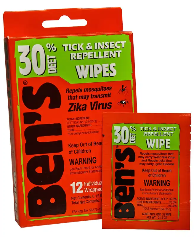 Ben‘s 30 Wipes Repels Ticks & Biting Insects 12