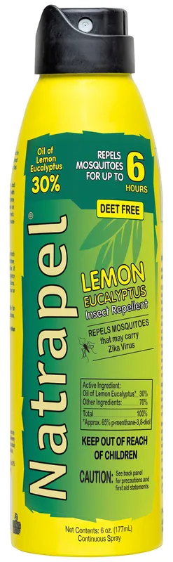 Natrapel Lemon Eucalyptus 6 oz Aerosol Repels Ticks Effective Up to 6 hrs