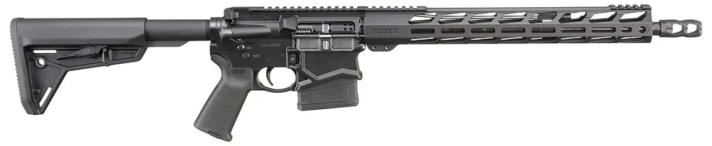 Ruger SFAR *State Compliant .308 Win 10+1 16.10" Chromoly Barrel Alum Rec M-LOK Handguard Adj Syn Stock Rail Comp Black 5614