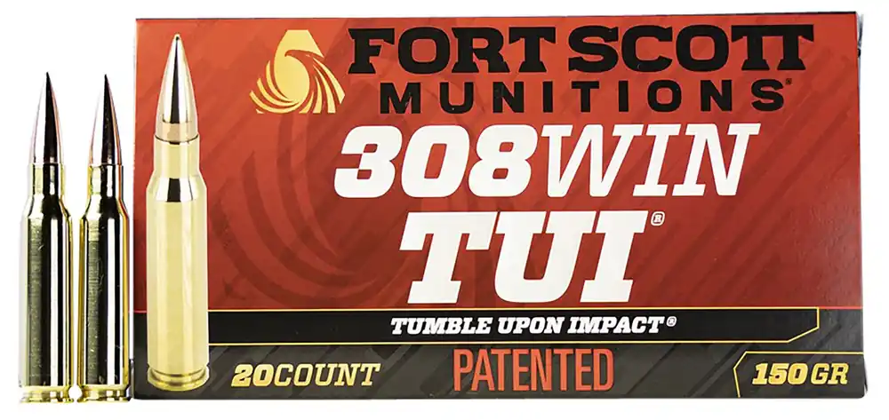 Fort Scott Munitions Tumble Upon Impact (TUI) .308 Win 150 gr Solid Copper Spun (SCS) 20 Per Box