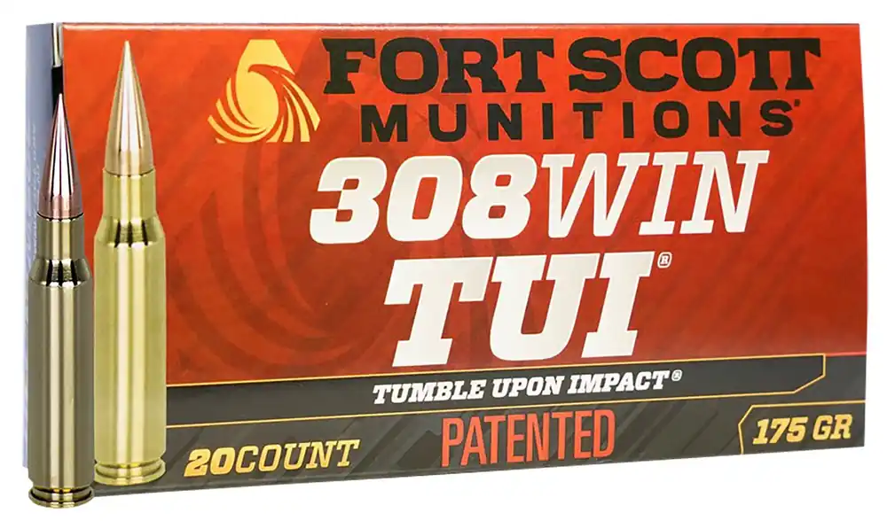 Fort Scott Munitions Tumble Upon Impact (TUI) .308 Win 175 gr Solid Copper Spun (SCS) 20 Per Box