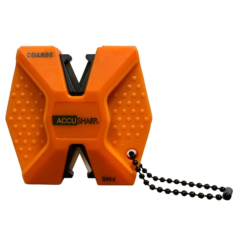 AccuSharp 2-Step Knife Sharpener Hand Held Diamond Tungsten Carbide Sharpener Coarse/Fine Blaze Orange 344C
