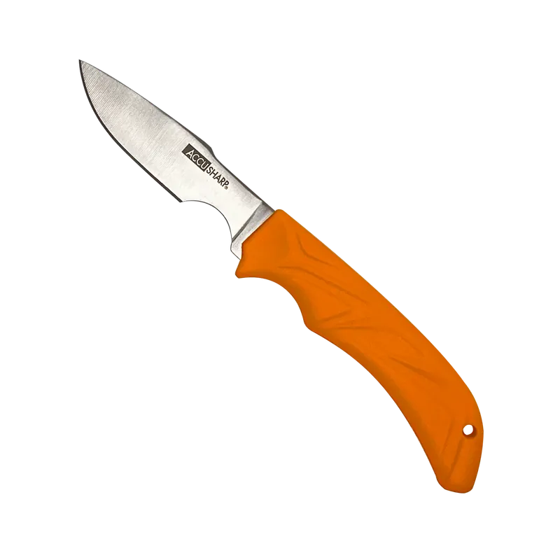 AccuSharp Caping Fixed Caping 3.50" Stainless Steel Blade/Blaze Orange Ergonomic Anti-Slip Handle