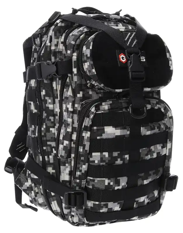 GPS Bags Tactical Bugout Bag Gray Digital 600D Polyester 2 Handguns