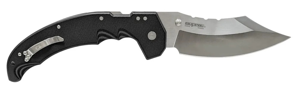 Cold Steel Mayhem 6" Folding Clip Point Modified Cleaver Plain Satin AUS-10A SS Blade