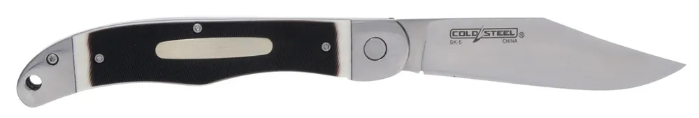 Cold Steel Ranch Boss II 4" Folding Clip Point Plain Satin Polished 5.25" Faux Sawed Bone Handle