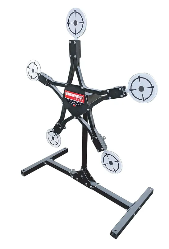 Birchwood Casey Texas Star Plinking Target Handgun/Rifle/Shotgun Black/Gray AR500 Steel Star 0.37" Thick Standing