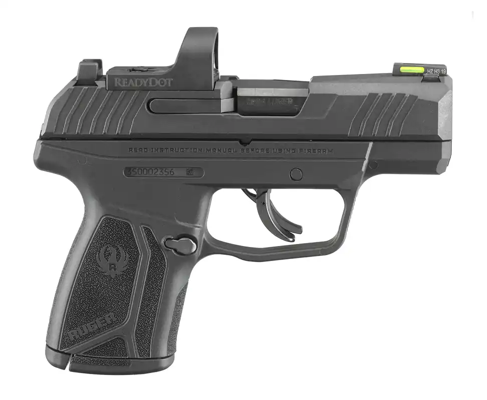 Ruger Max-9 w/ReadyDot Sight 9mm 3.20" 12+1 Black Nylon Frame Black Nitride Slide/Barrel Optic Ready 3515